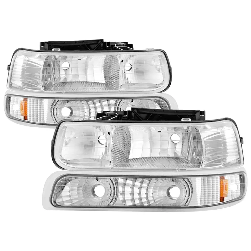 Spyder Auto Amber Crystal-Style Headlight And Bumper Light Assembly – Chrome Trim 1