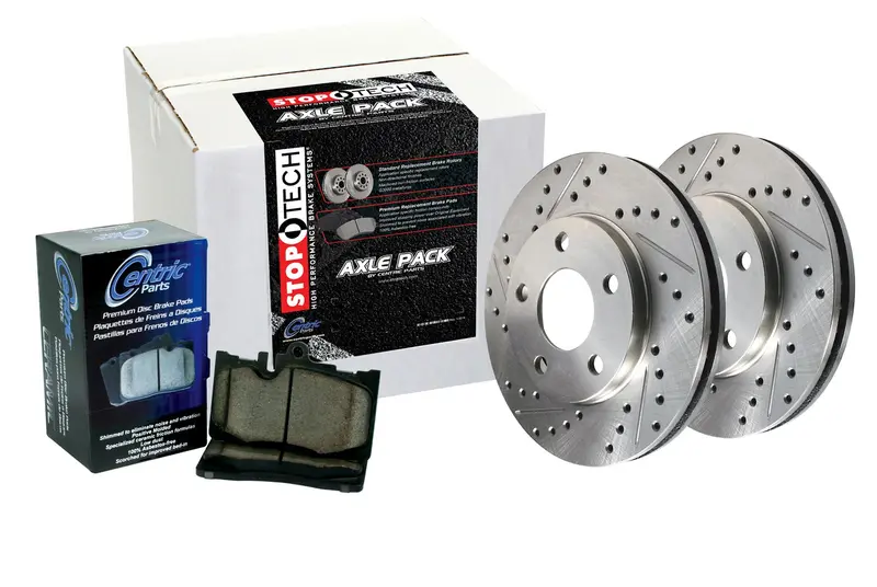 Stoptech Sport 4-Wheel Slotted Axle Pack With Brake Lines – Model 977.44027 1