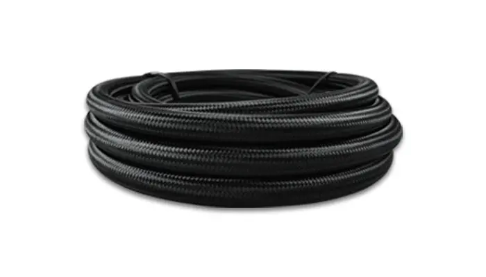 Vibrant Performance Nylon Braided Flex Hose – -6An Size, 0.34" Id, 150-Foot Black Roll (Part #12006) 1